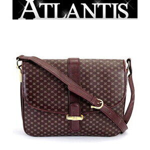 Celine Triomphe Shoulder Bag Leather Bordeaux